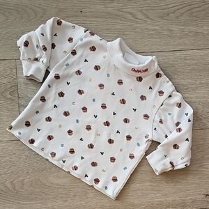 Vintage OshKosh B'Gosh Alphabet & Apple Longsleeve Turtleneck Shirt, 18m *Stains